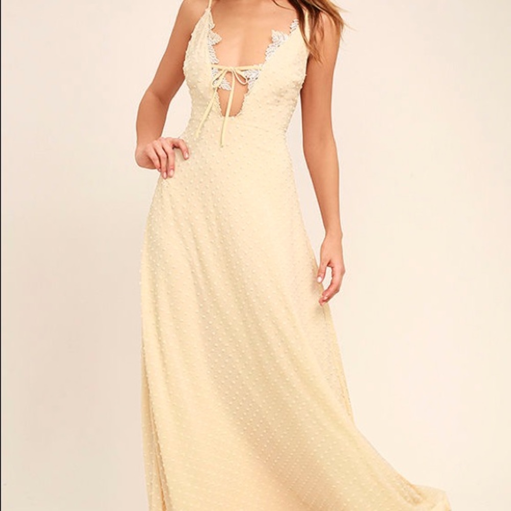 Lulu’s cream colored maxi dress!